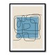 Blue Backed Lines Wall Art