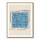 Blue Backed Lines Wall Art