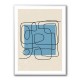 Blue Backed Lines Wall Art