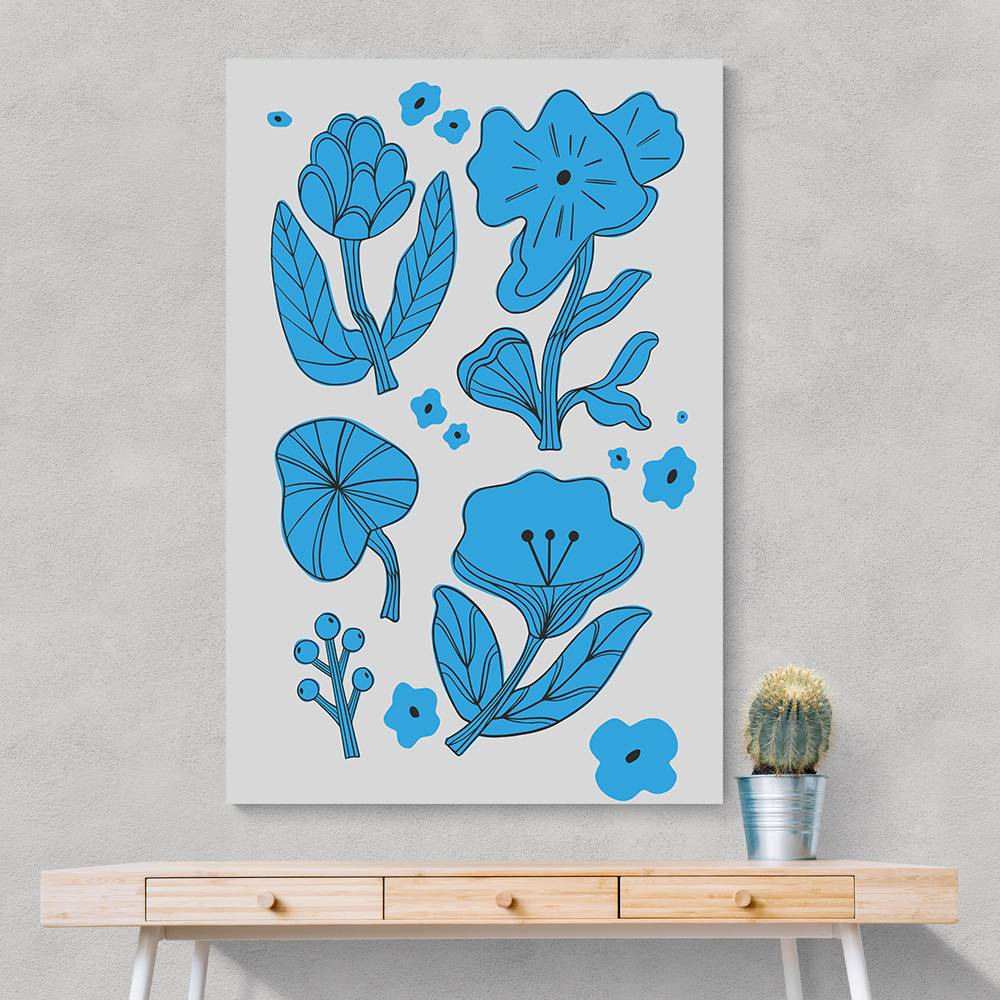 Blue Flowers Wall Art