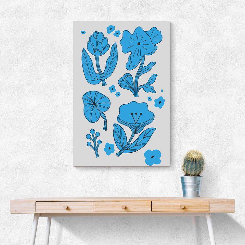 Blue Flowers Wall Art