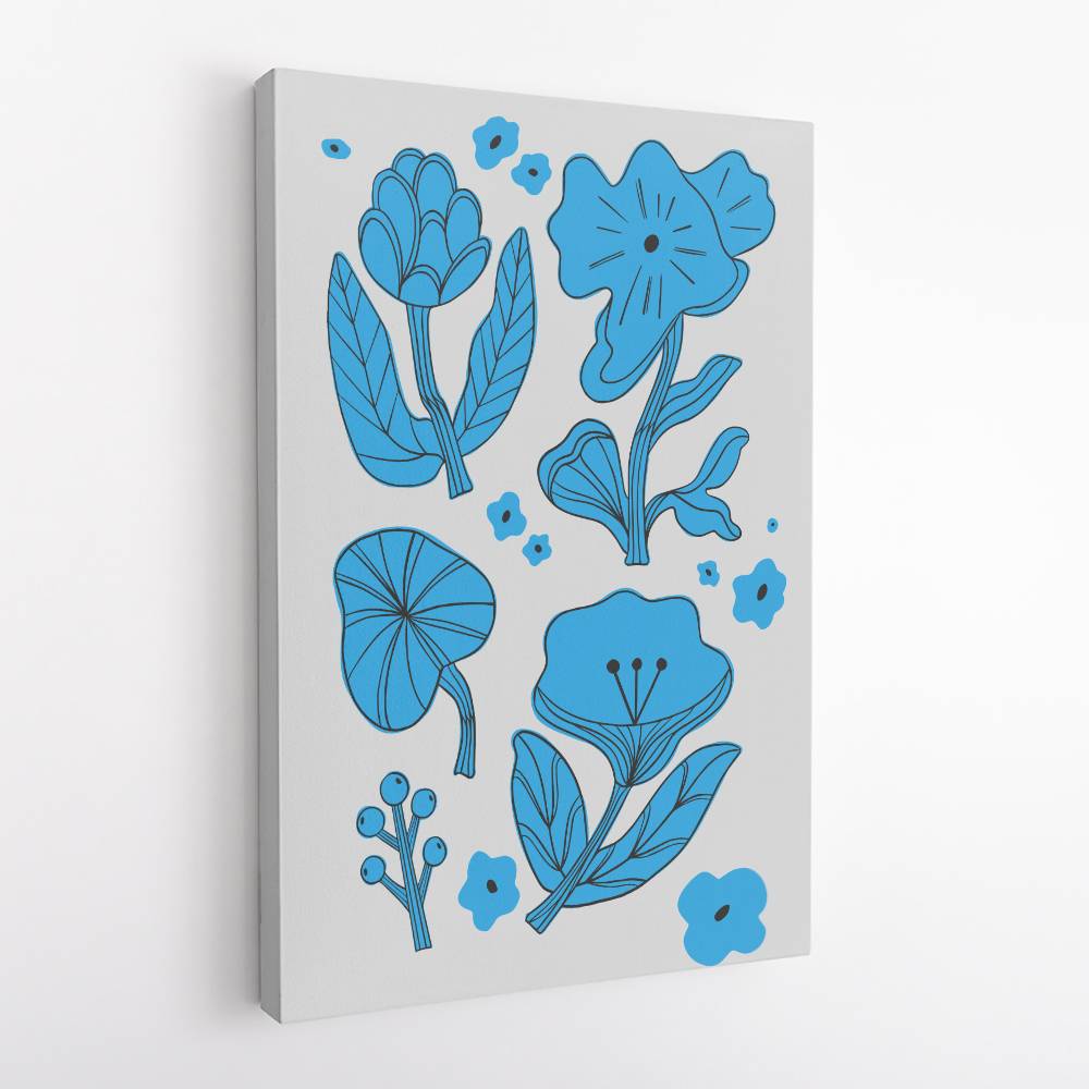 Blue Flowers Wall Art