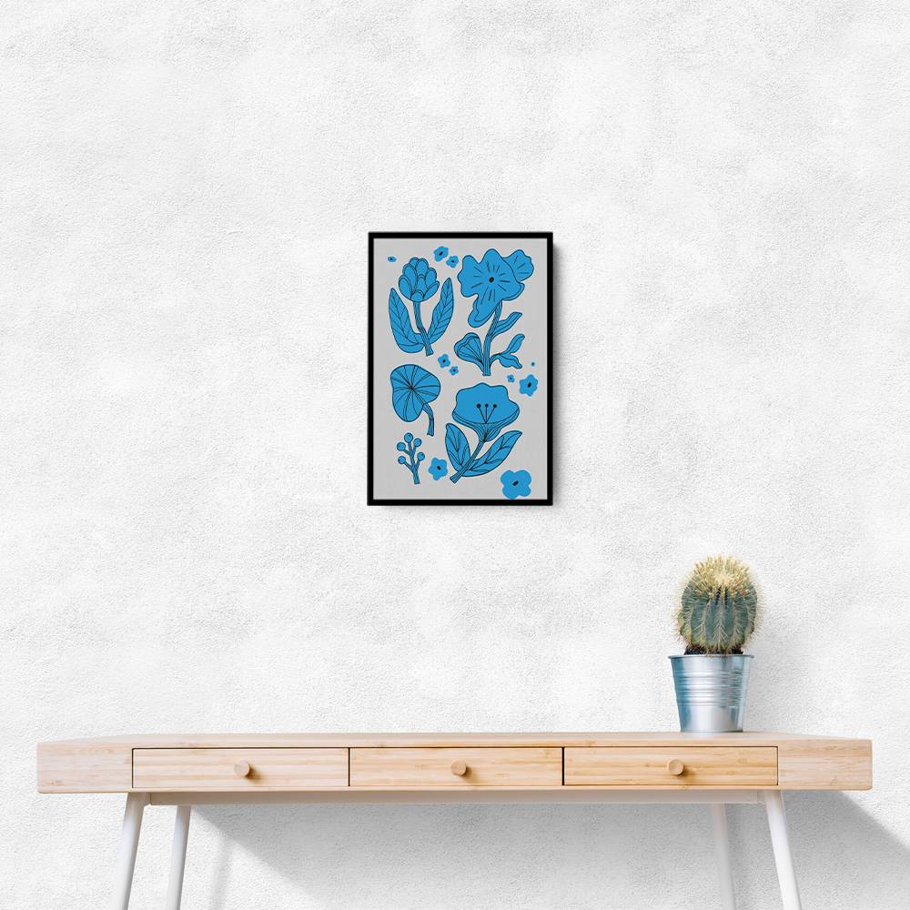 Blue Flowers Wall Art