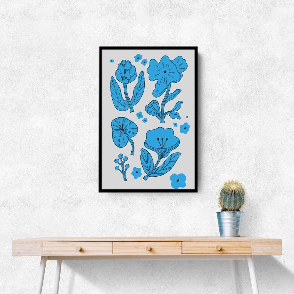 Blue Flowers Wall Art