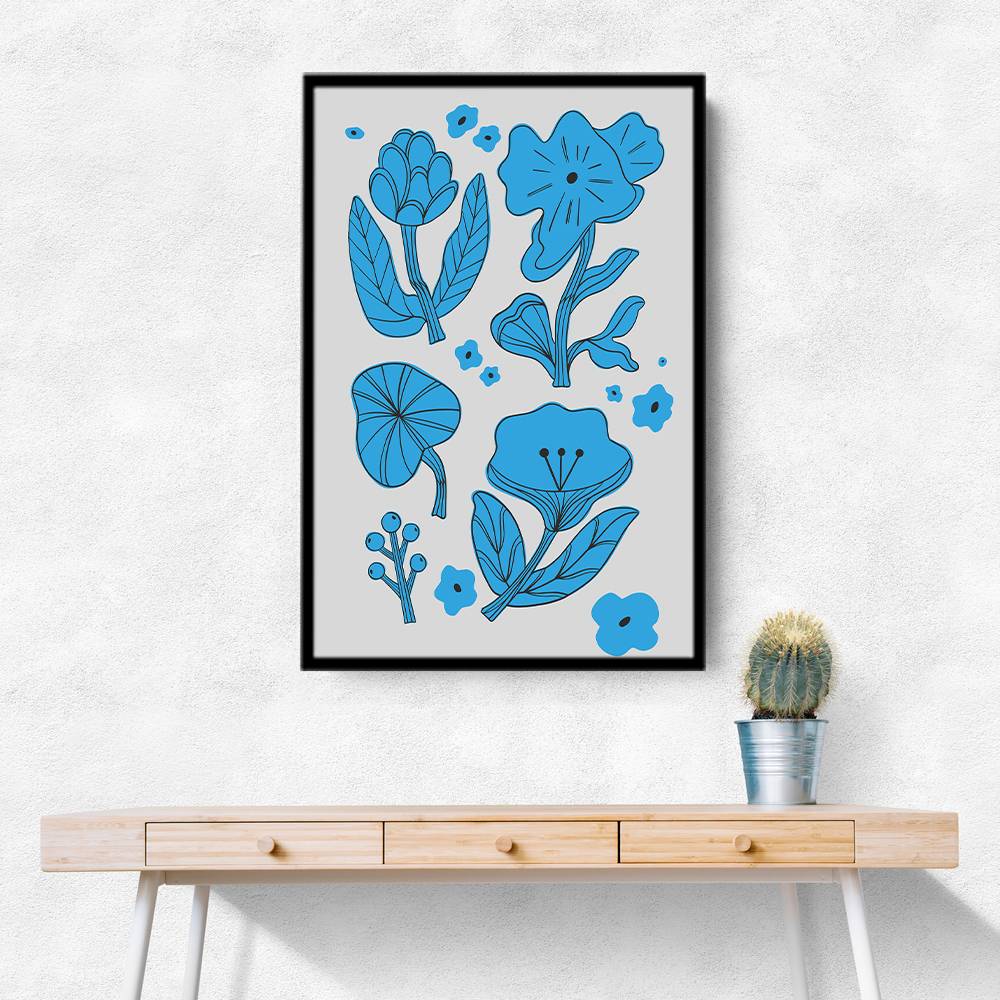 Blue Flowers Wall Art