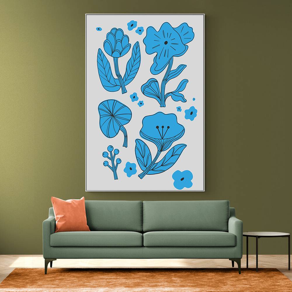 Blue Flowers Wall Art