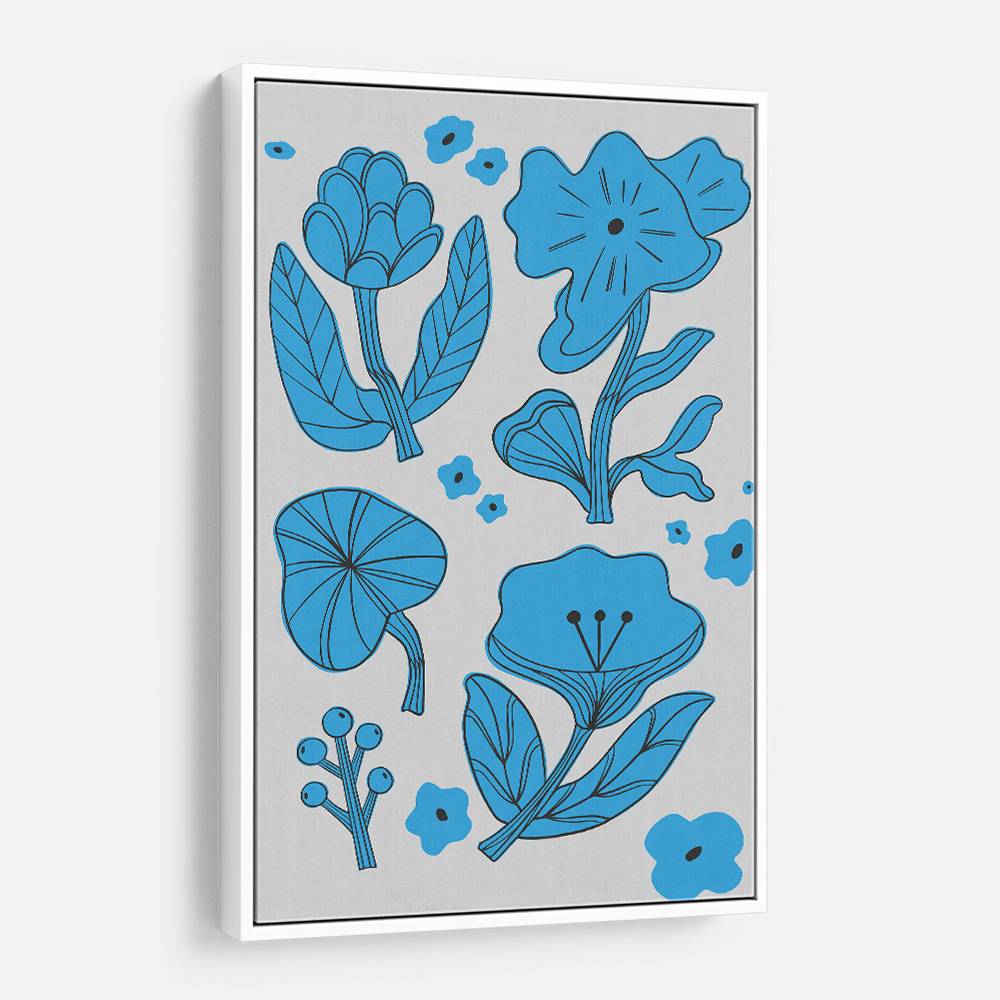 Blue Flowers Wall Art