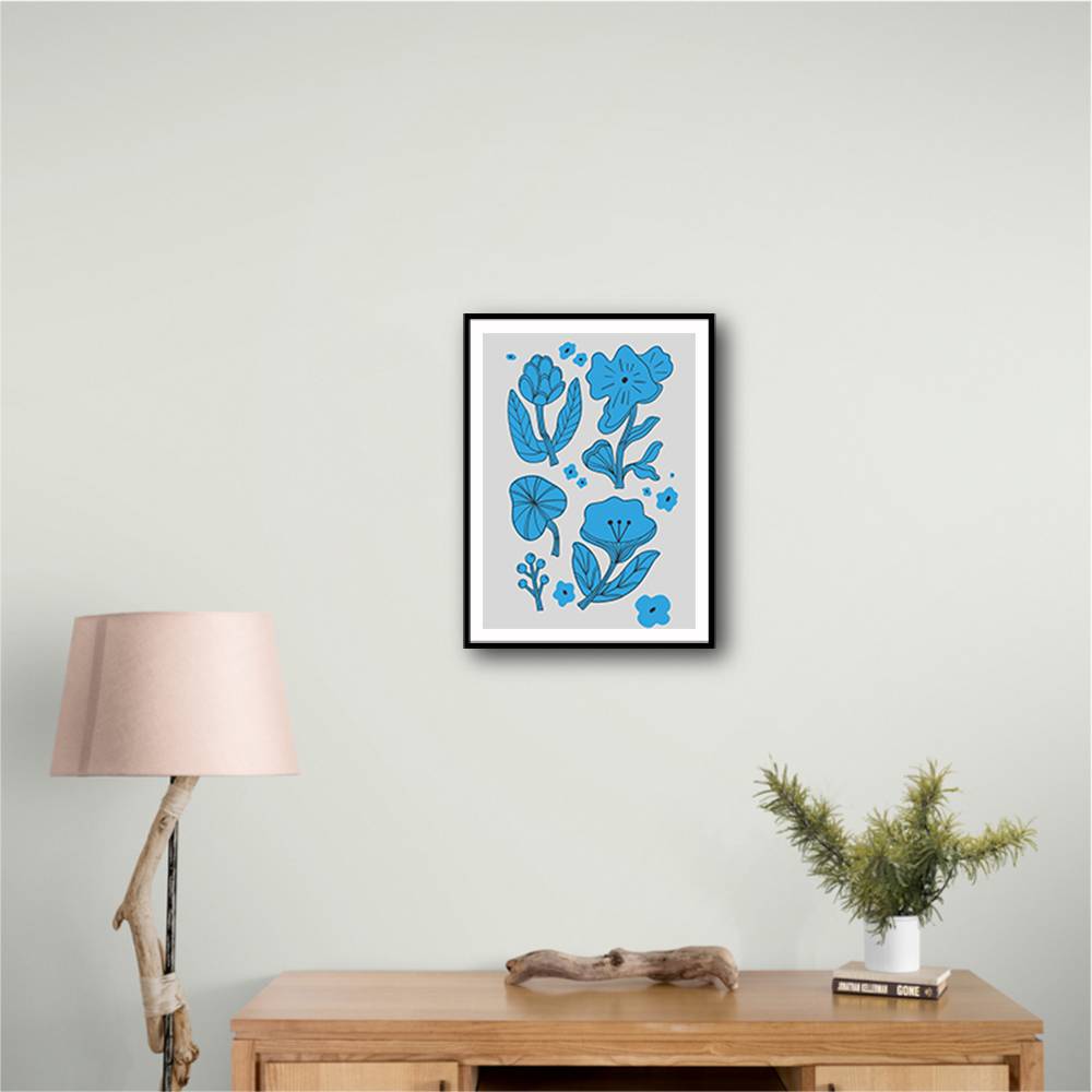 Blue Flowers Wall Art