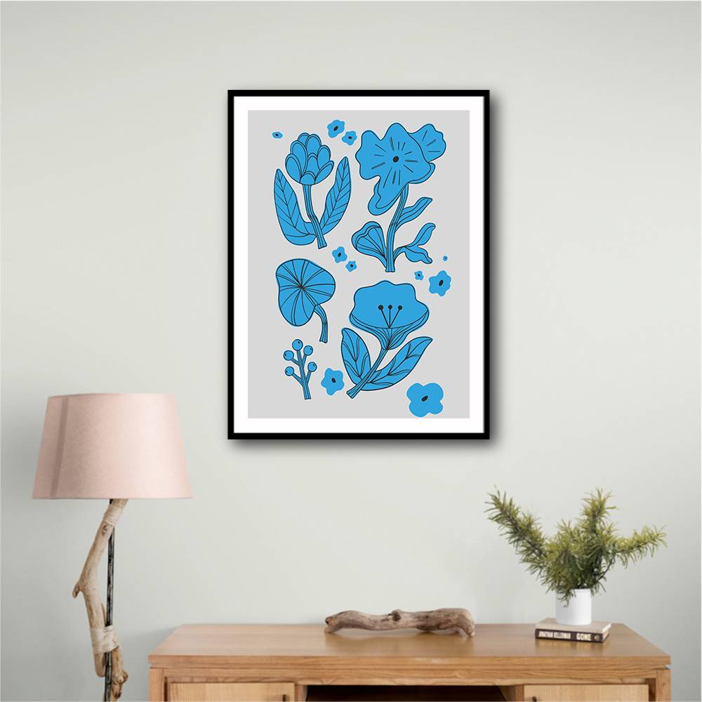 Blue Flowers Wall Art