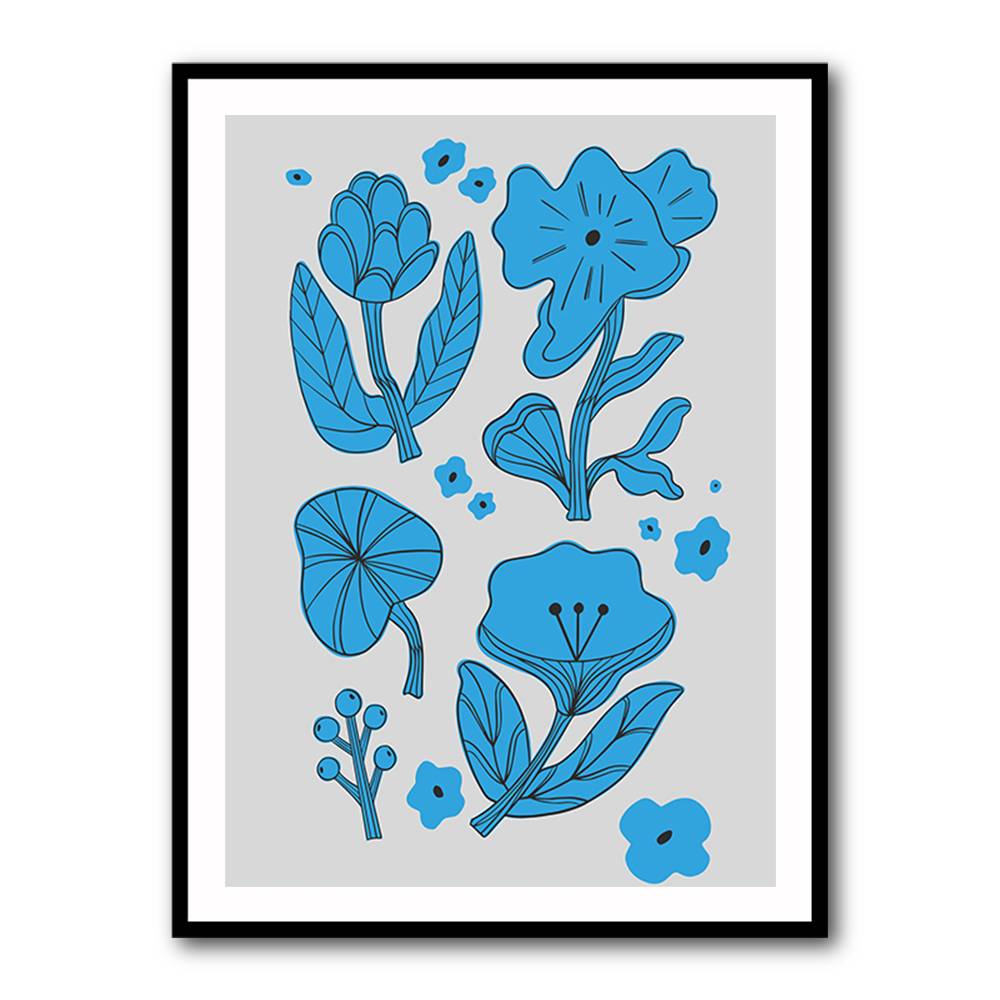 Blue Flowers Wall Art