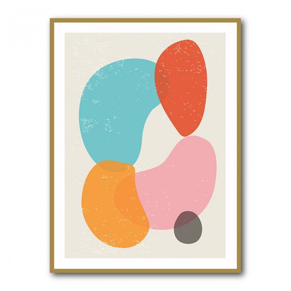 Bright Abstract Shapes #4 Wall Art