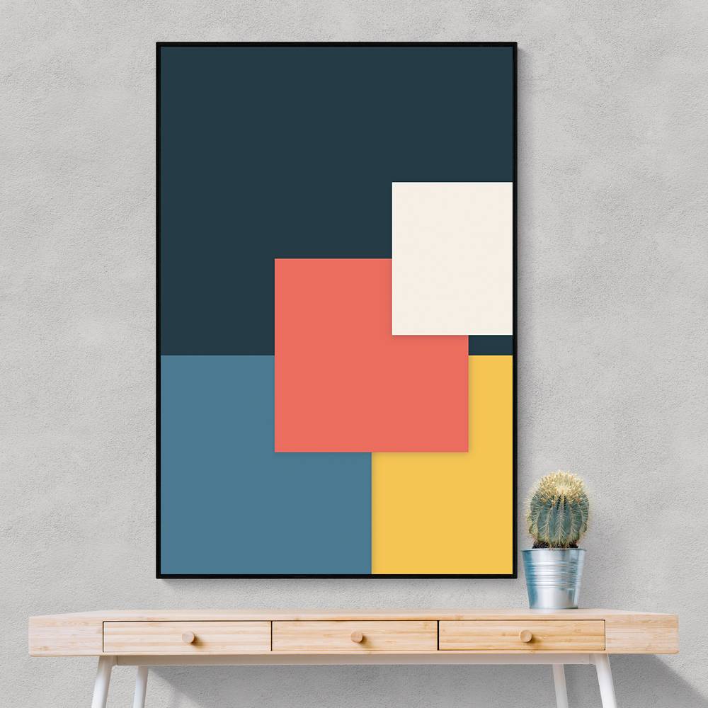 Bright Geometric Series #1 Wall Art