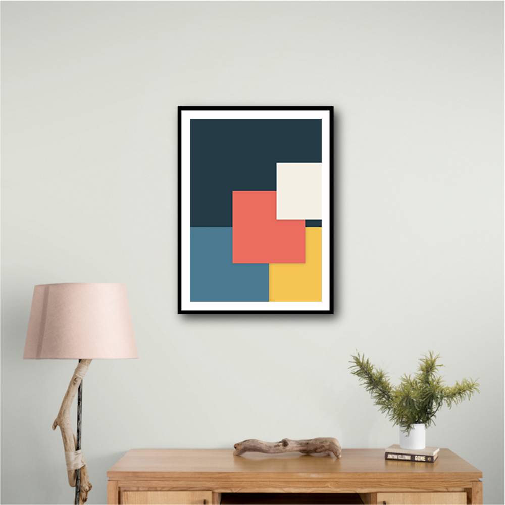 Bright Geometric Series #1 Wall Art