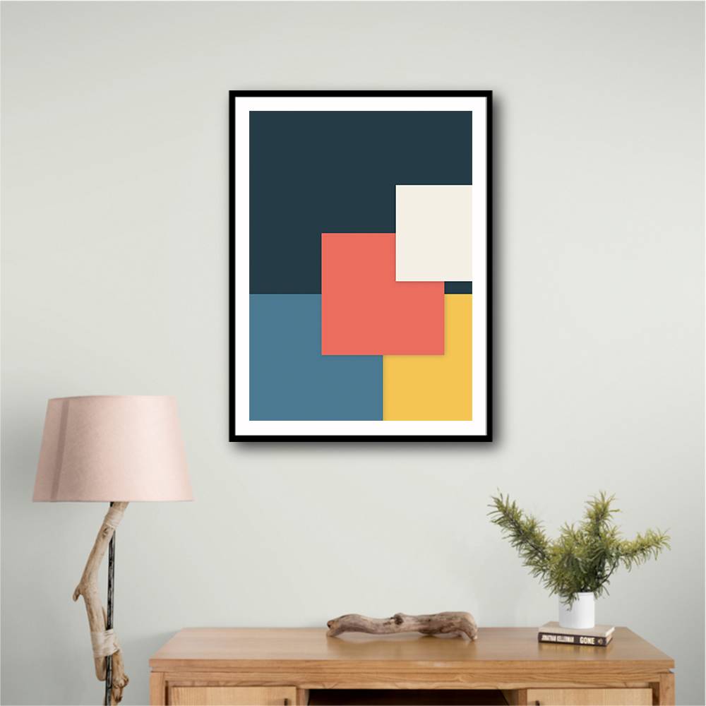 Bright Geometric Series #1 Wall Art