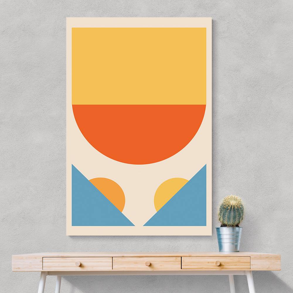 Bright Minimal Shapes Series #1 Wall Art