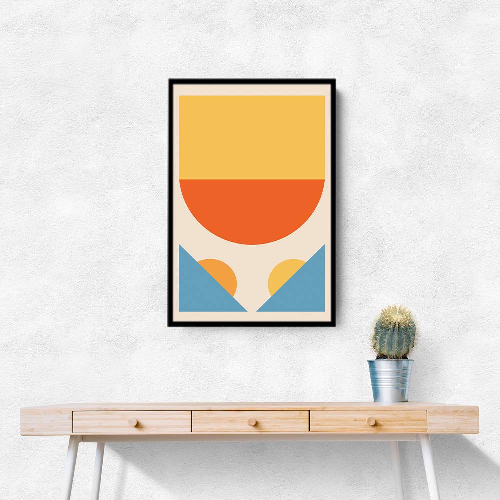 Bright Minimal Shapes Series #1 Wall Art