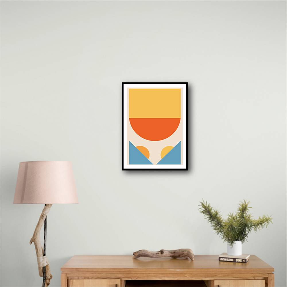 Bright Minimal Shapes Series #1 Wall Art