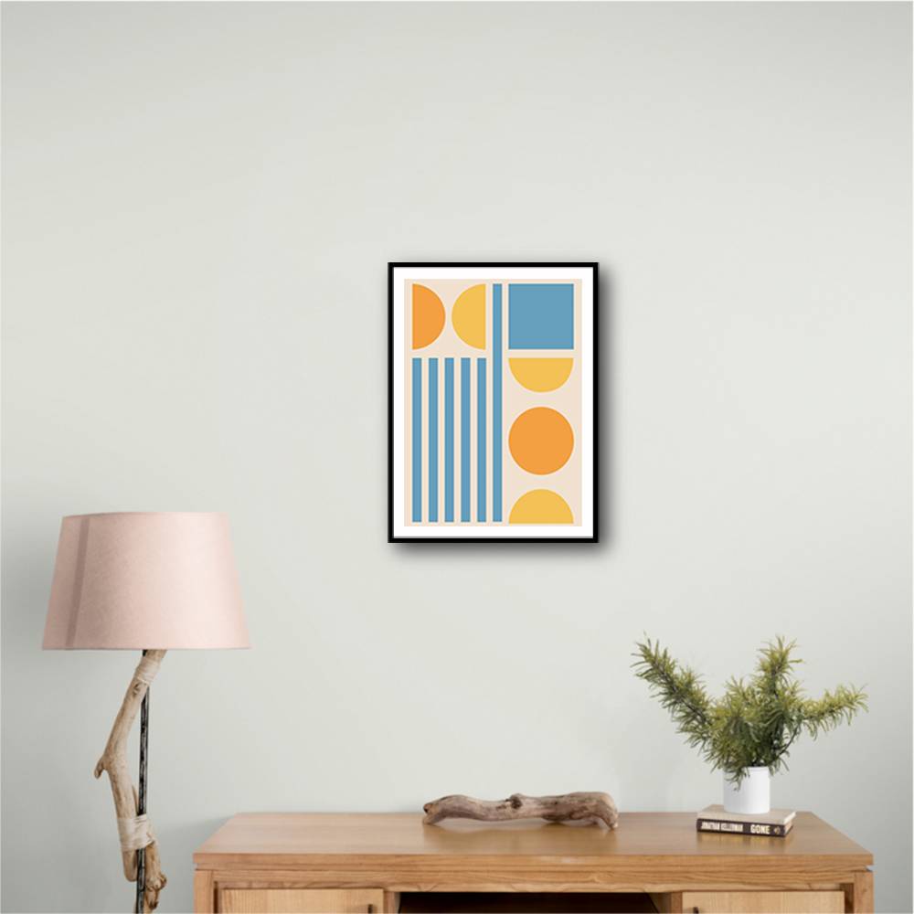 Bright Minimal Shapes Series #3 Wall Art