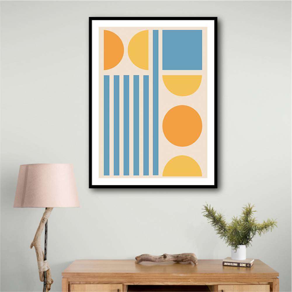 Bright Minimal Shapes Series #3 Wall Art