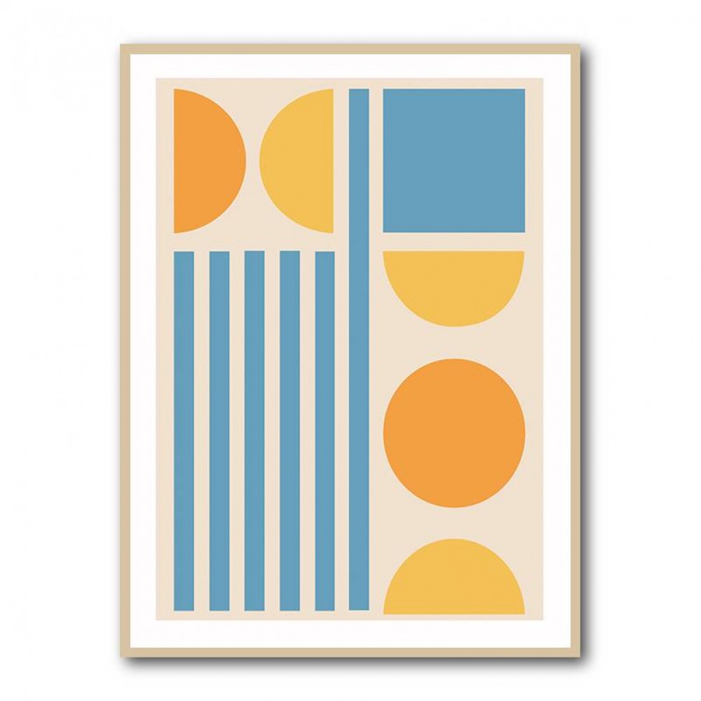 Bright Minimal Shapes Series #3 Wall Art