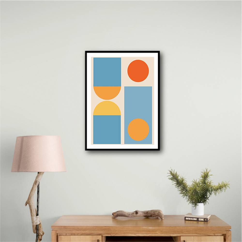 Bright Minimal Shapes Series #4 Wall Art