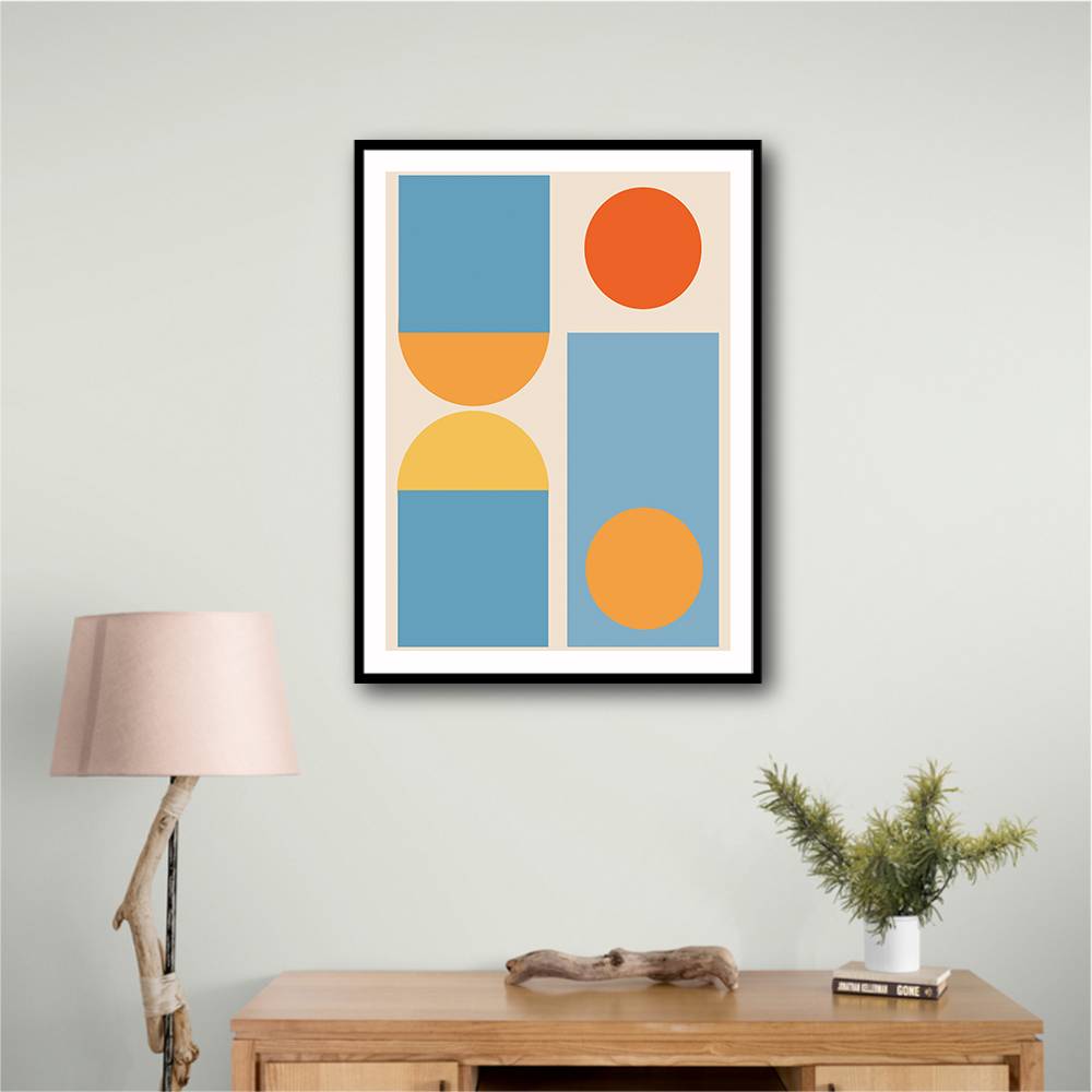 Bright Minimal Shapes Series #4 Wall Art