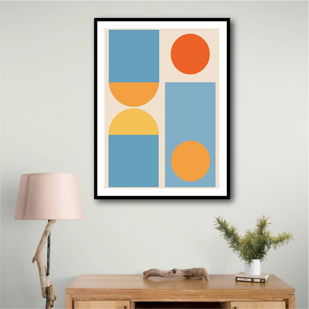 Bright Minimal Shapes Series #4 Wall Art