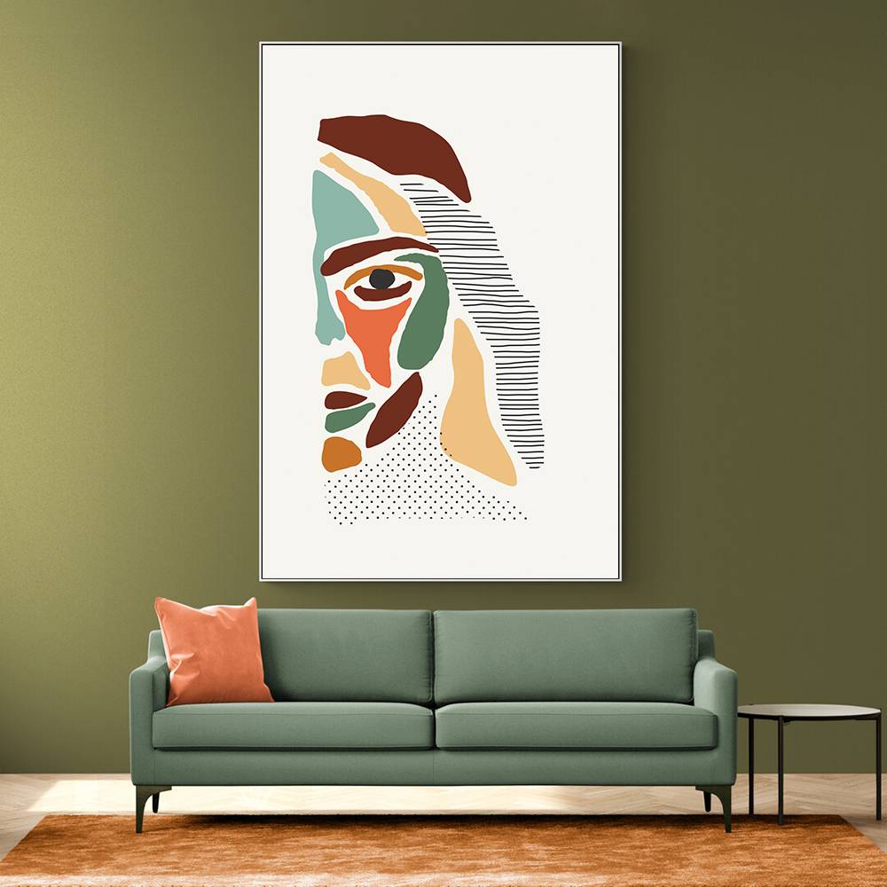 Color Abstract Faces #3 Wall Art