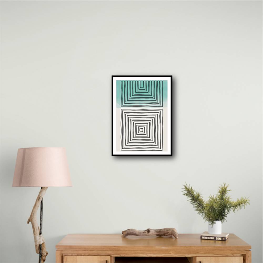  Light Green Watercolor Shapes #1 Wall Art