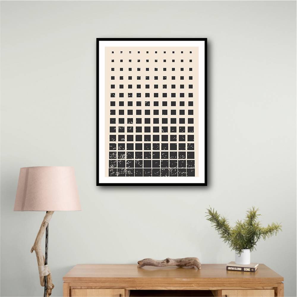 Minimal Halftone Shapes #1 Wall Art