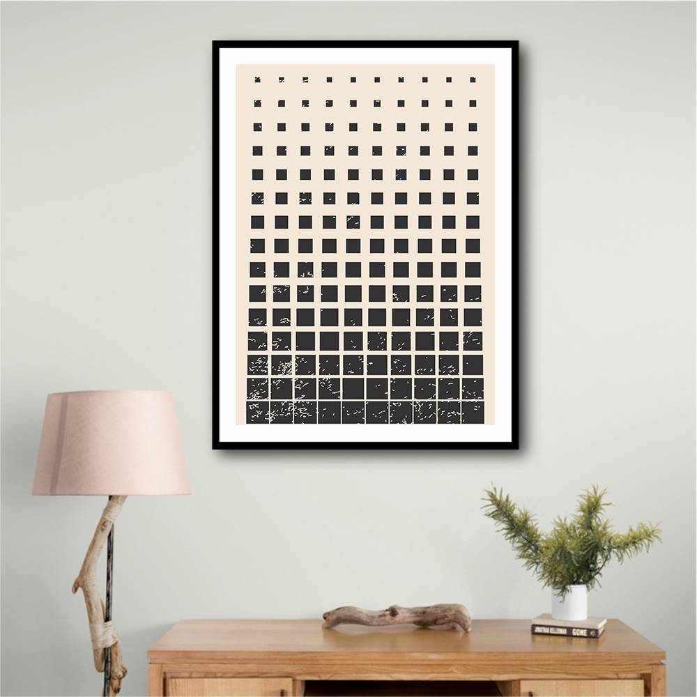 Minimal Halftone Shapes #1 Wall Art