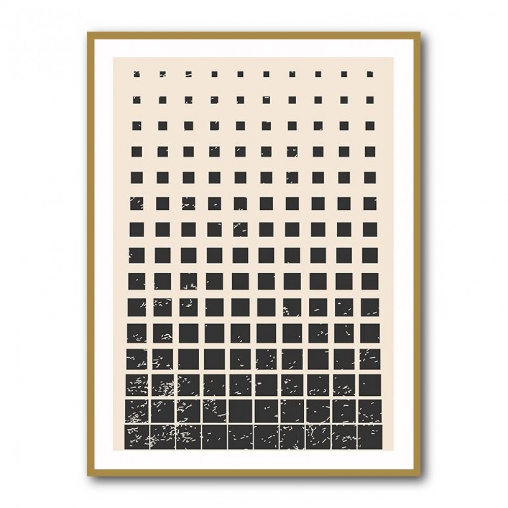 Minimal Halftone Shapes #1 Wall Art