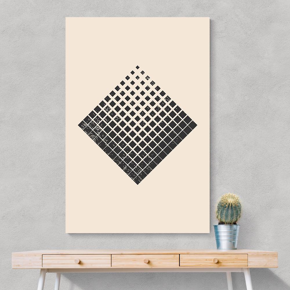 Minimal Halftone Shapes #3 Wall Art