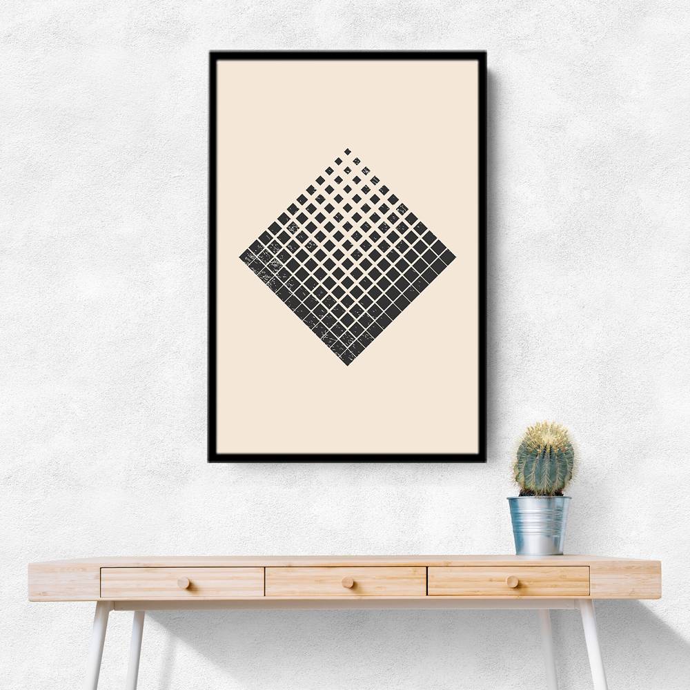 Minimal Halftone Shapes #3 Wall Art