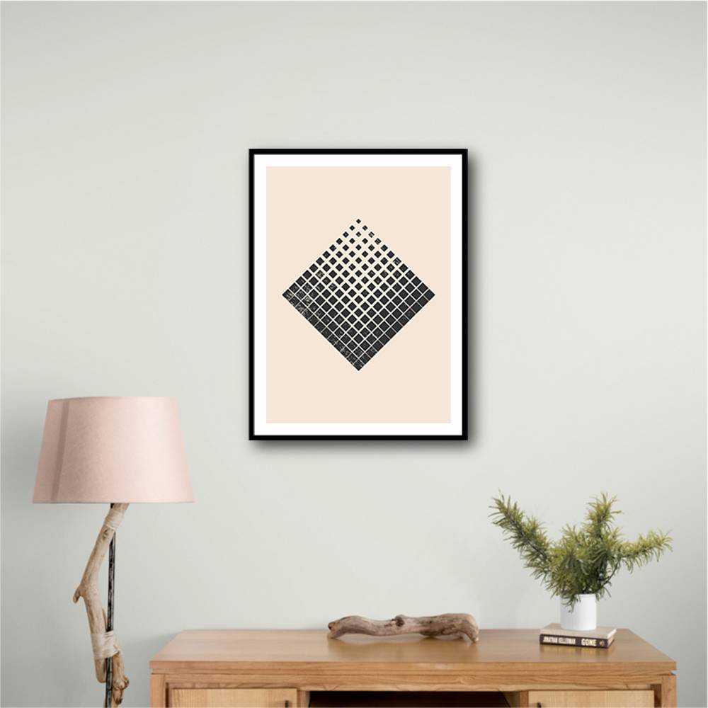 Minimal Halftone Shapes #3 Wall Art