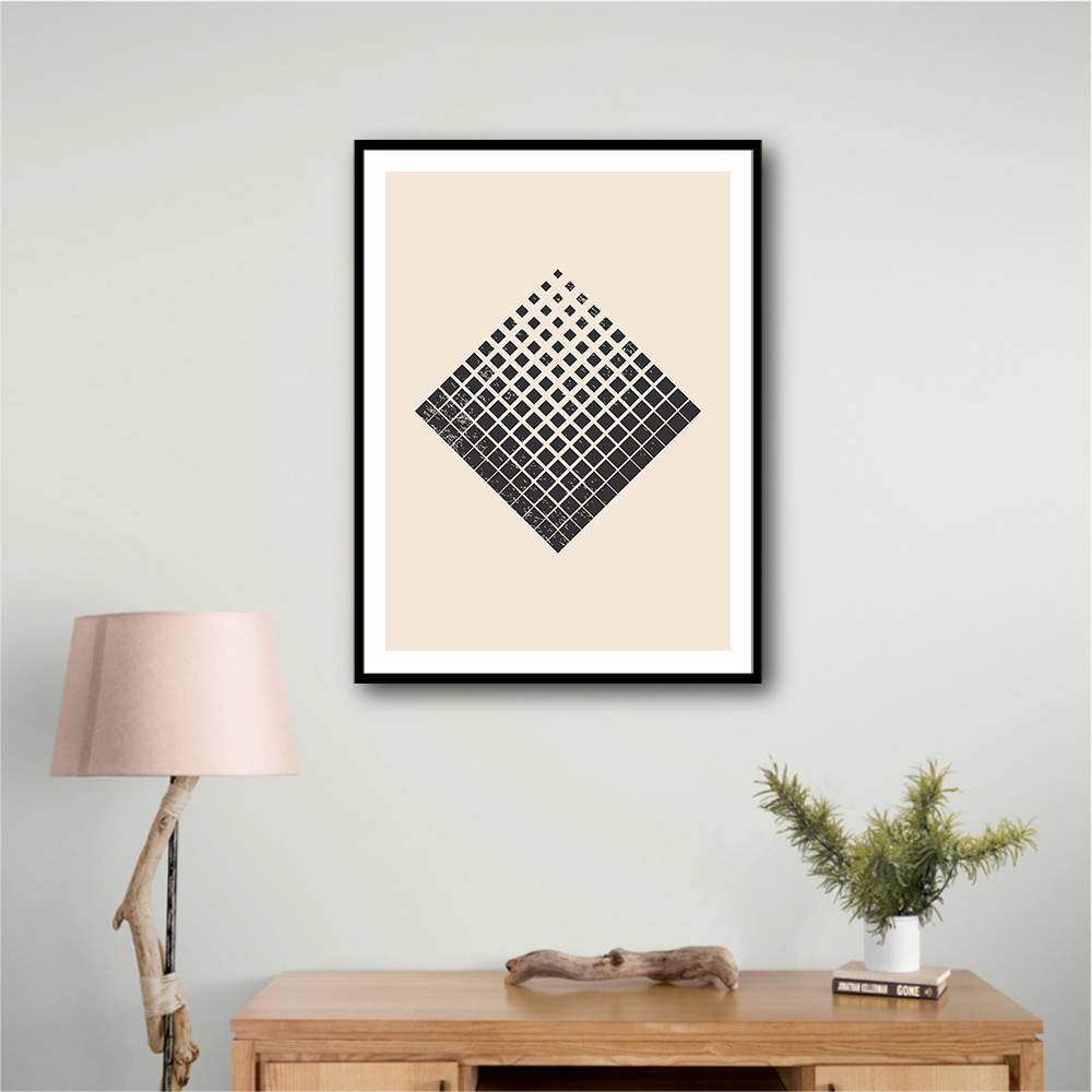 Minimal Halftone Shapes #3 Wall Art