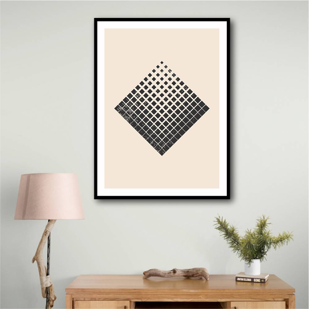 Minimal Halftone Shapes #3 Wall Art