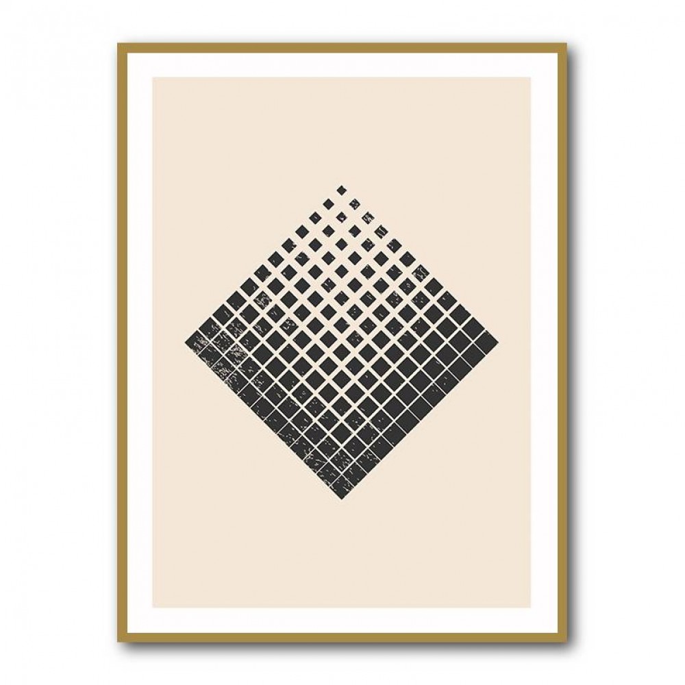 Minimal Halftone Shapes #3 Wall Art