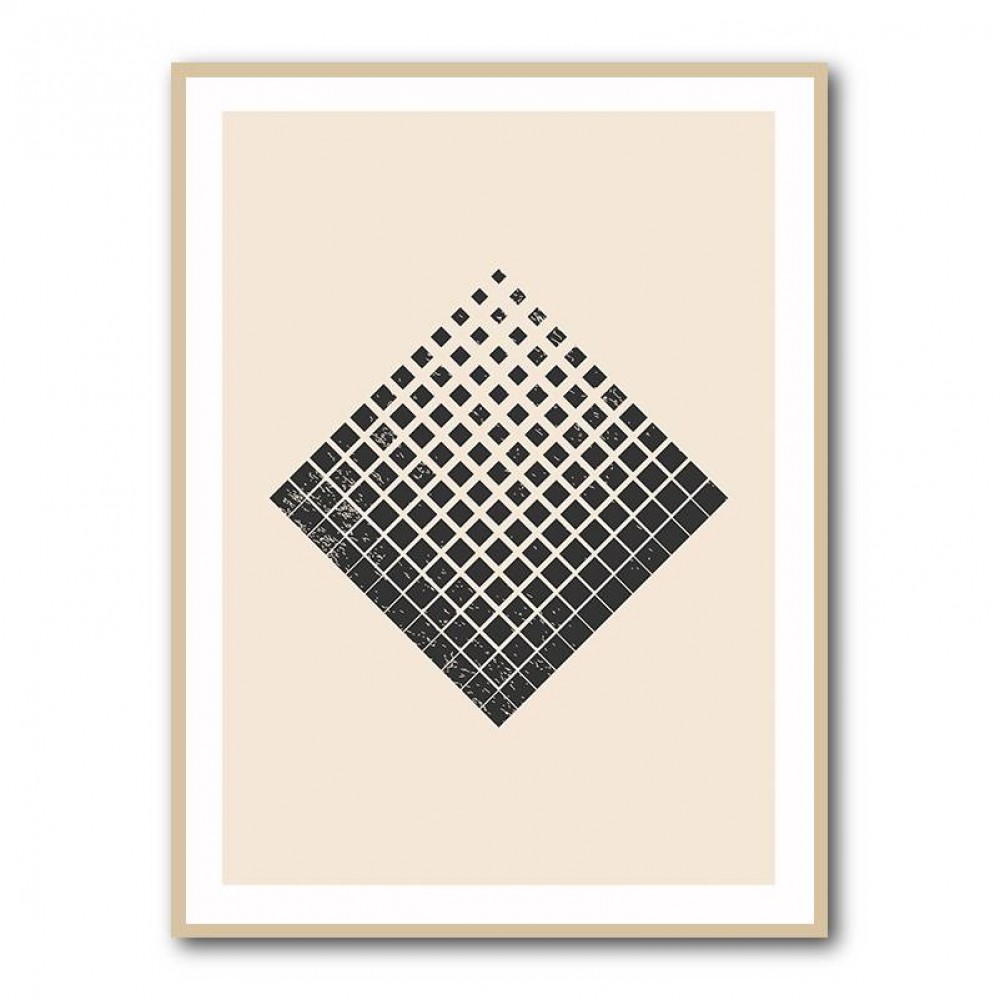 Minimal Halftone Shapes #3 Wall Art