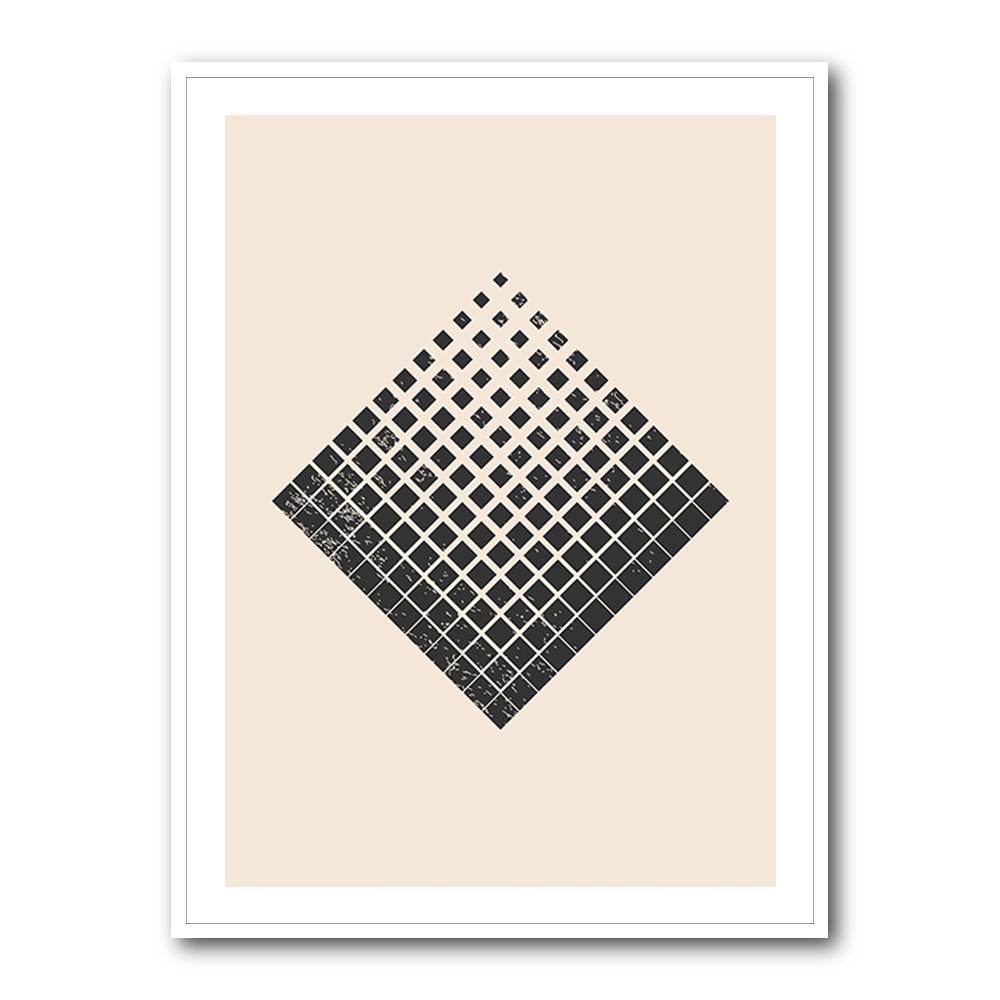 Minimal Halftone Shapes #3 Wall Art