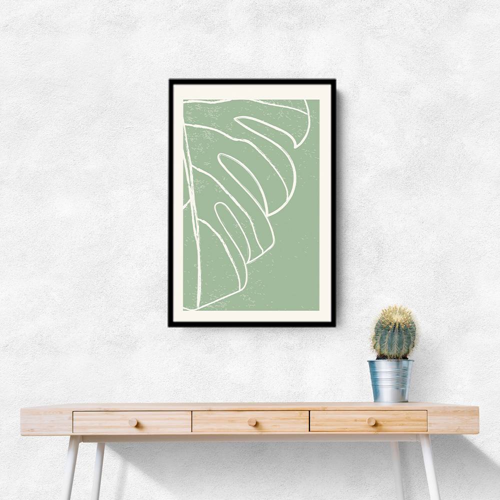 Minimal Monstera Collection #3 Wall Art