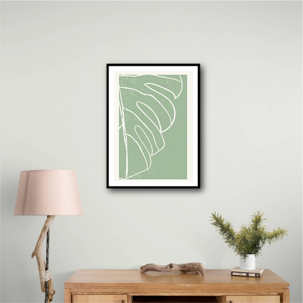 Minimal Monstera Collection #3 Wall Art