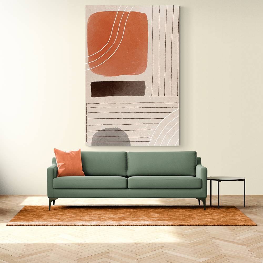 Orange Minimal Shapes #1 Wall Art