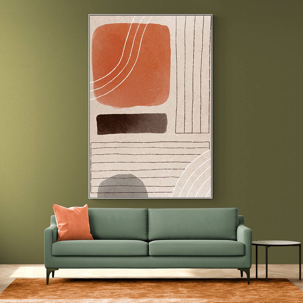 Orange Minimal Shapes #1 Wall Art