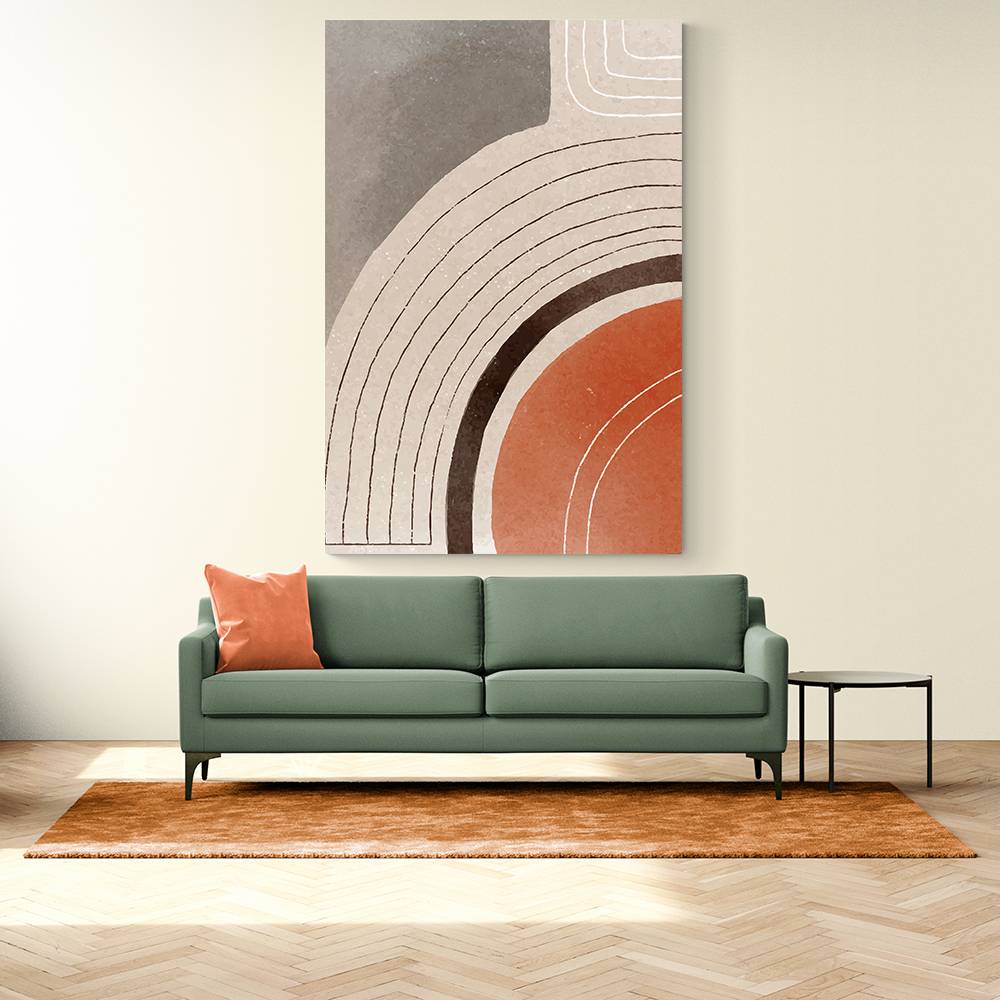 Orange Minimal Shapes #2 Wall Art