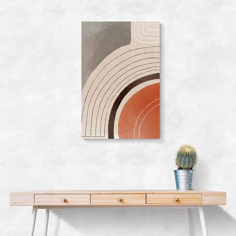 Orange Minimal Shapes #2 Wall Art