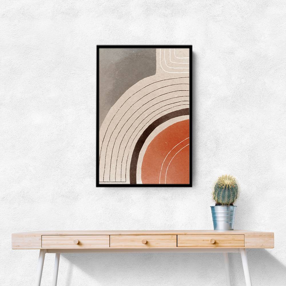 Orange Minimal Shapes #2 Wall Art