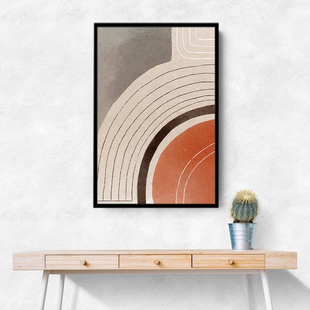 Orange Minimal Shapes #2 Wall Art