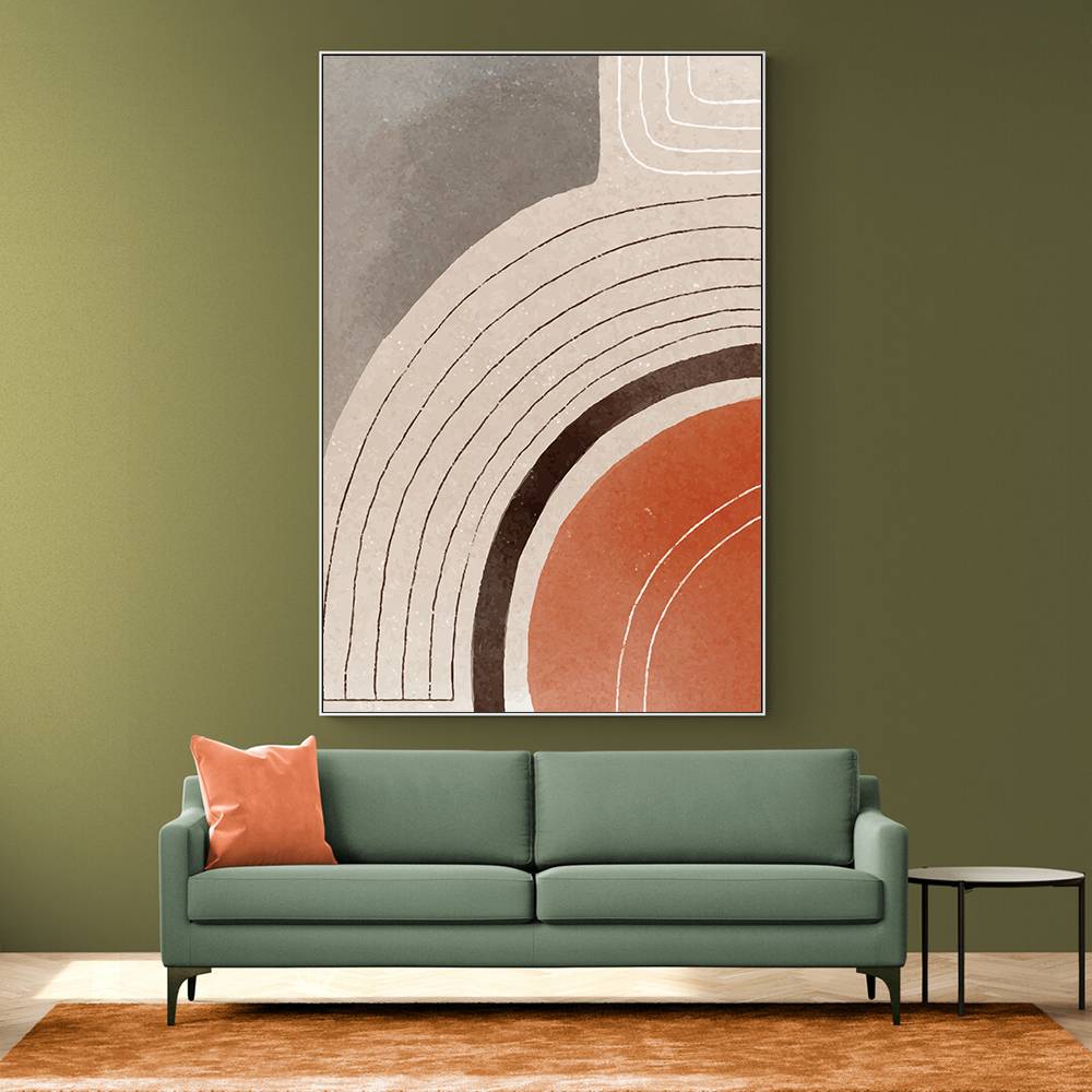 Orange Minimal Shapes #2 Wall Art