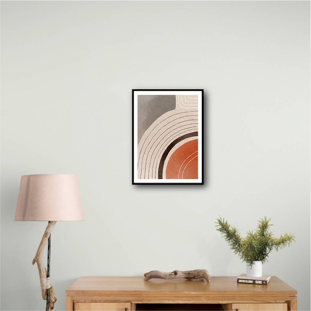 Orange Minimal Shapes #2 Wall Art